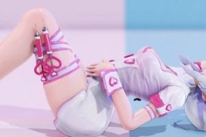 顶级MMD大神白衣天使+黑科技眼镜2部动画2.08G身材太辣了